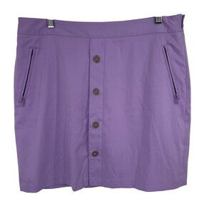 Gu Lilac Button-Front skort  Pockets tennis golf athletic Size 10